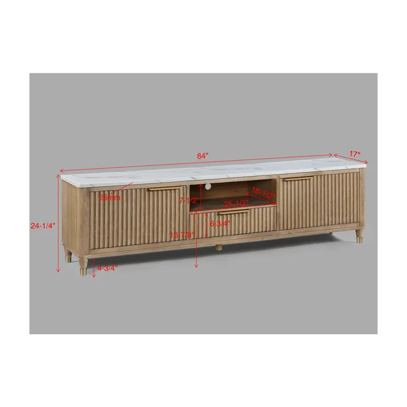 Kara TV Stand-cerused Natural