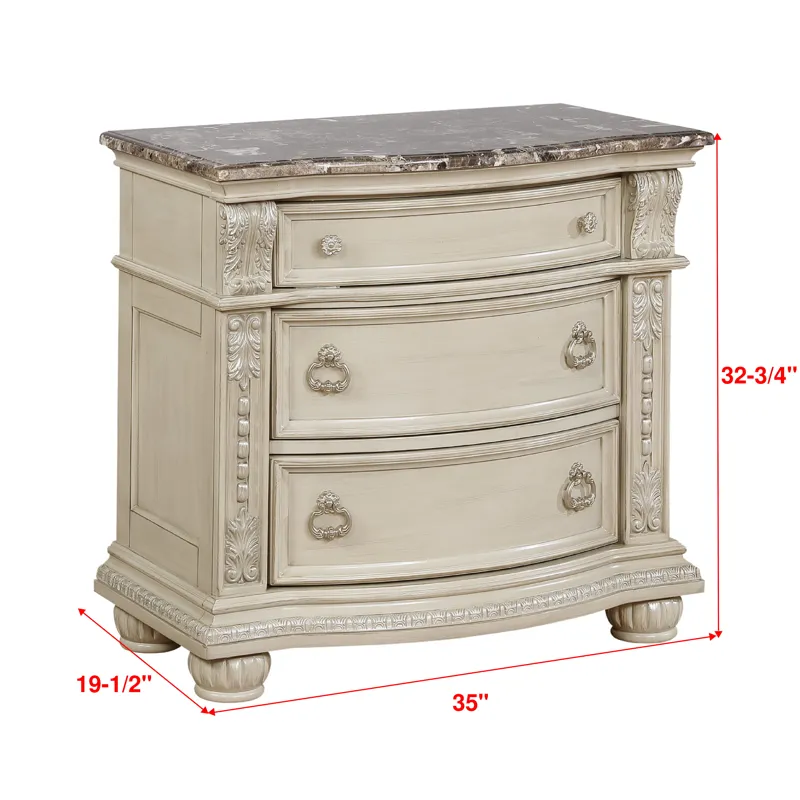 Stanley Night Stand Antique White