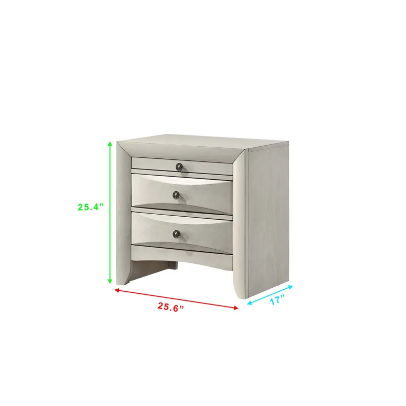 Emily Night Stand White