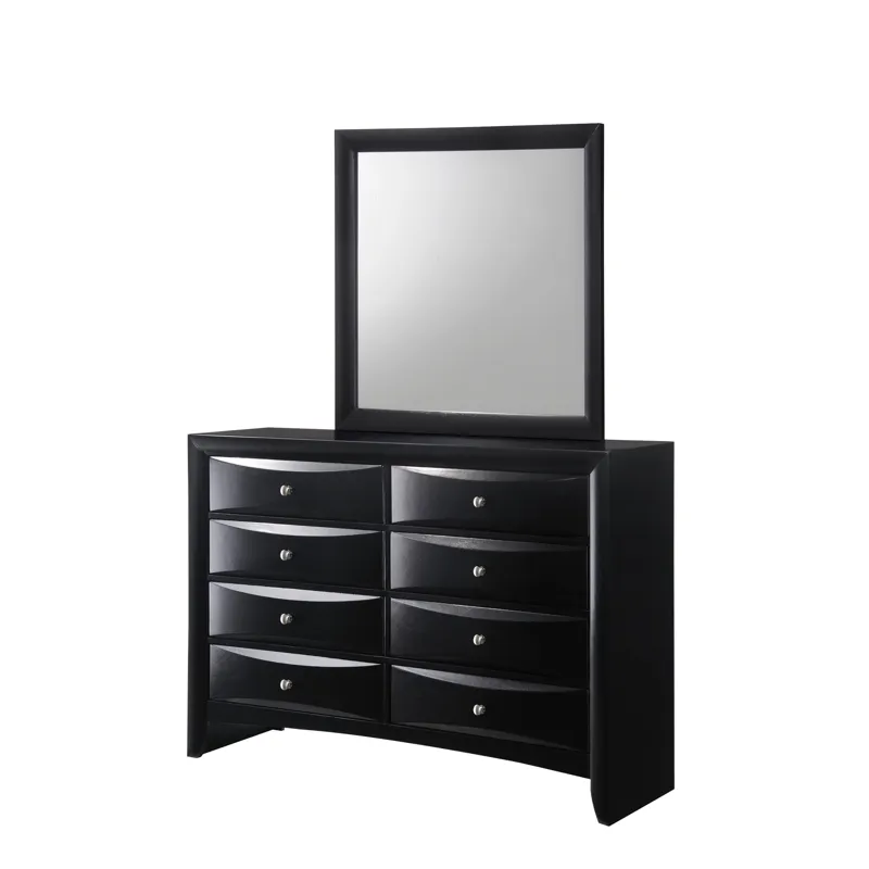 Black Emily Dresser 8 Drawers