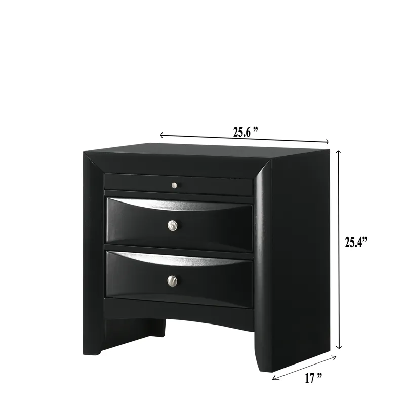 Fallon Night Stand Black