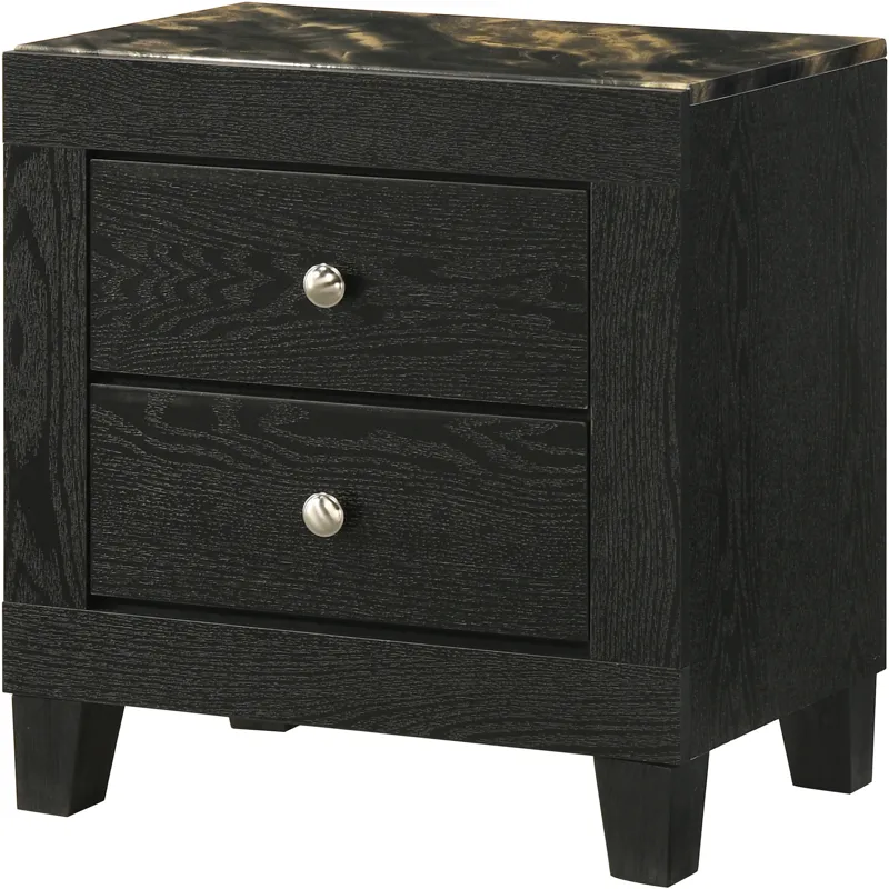 Cadence Night Stand-black Gold