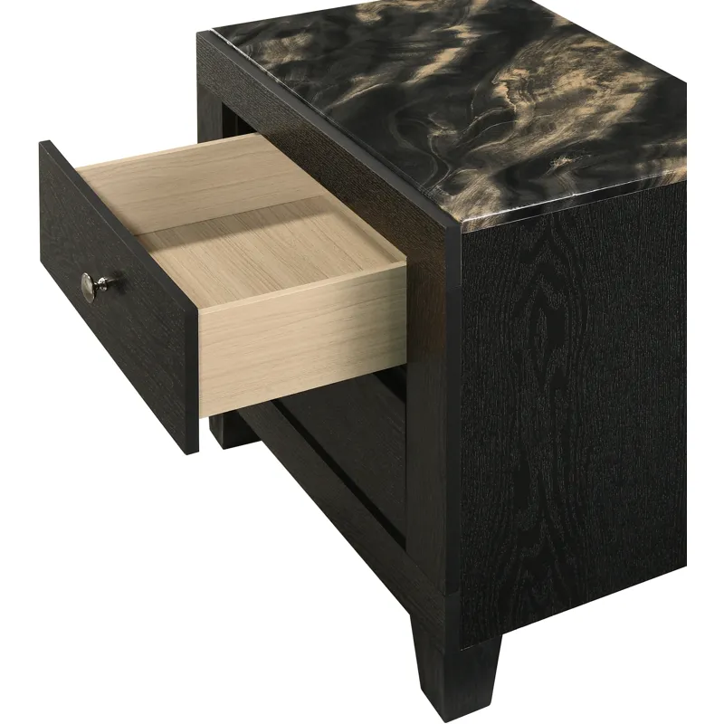 Cadence Night Stand-black Gold
