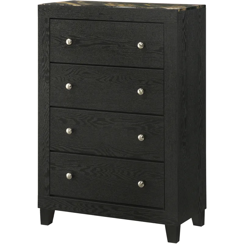 Cadence Chest-black Gold