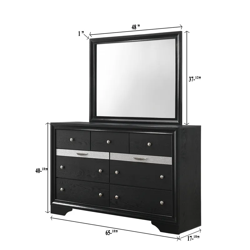 Regata Dresser Black/silver