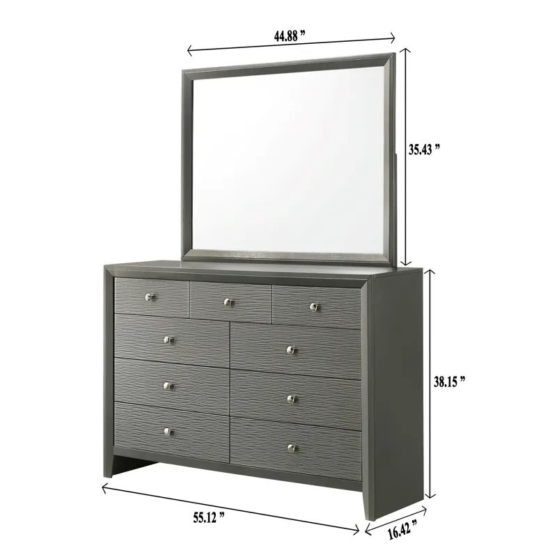 Denker Dresser Gun Metal
