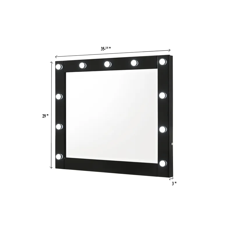 Avery Vanity Top W/led Black