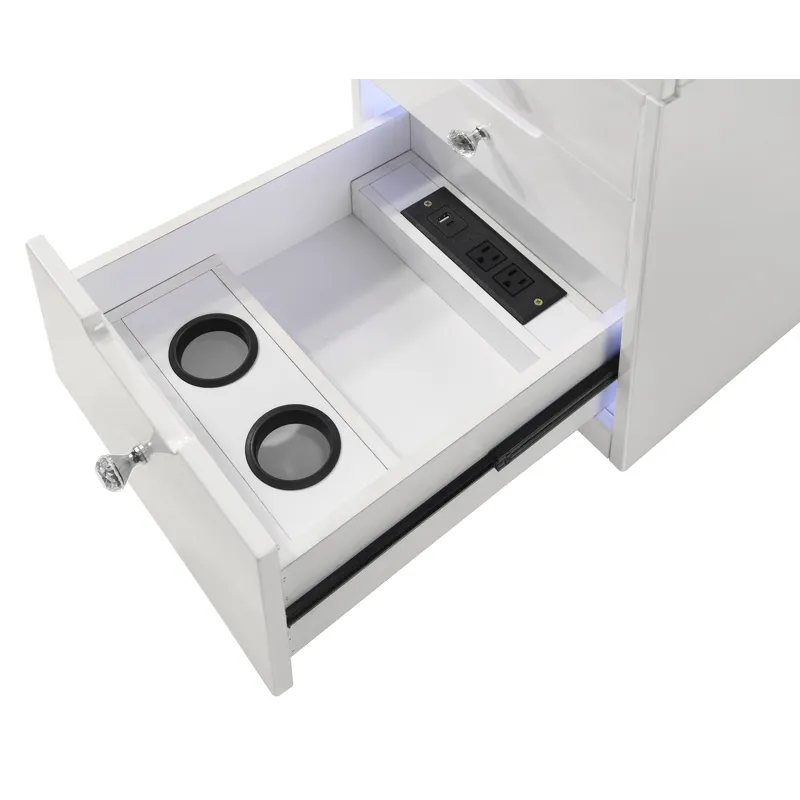 Luxo Vanity Base Pedestals White