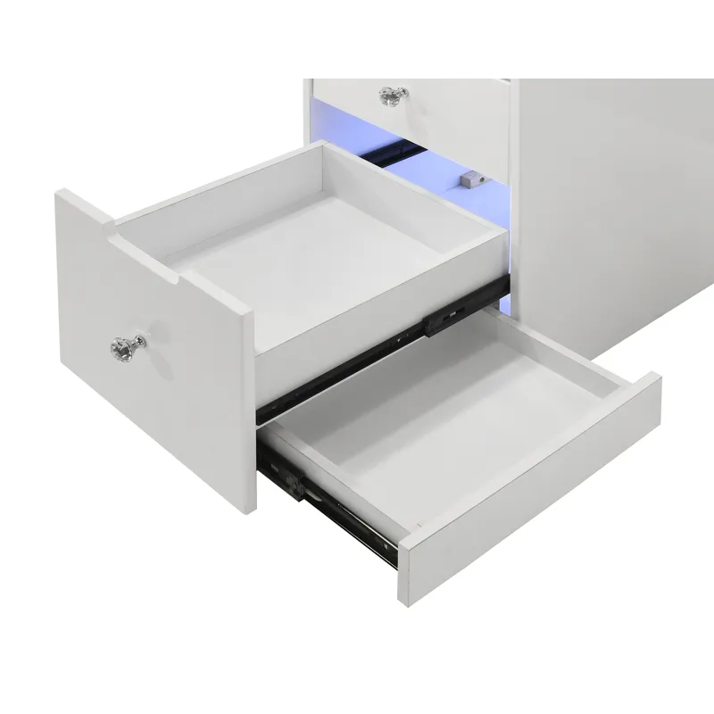 Luxo Vanity Base Pedestals White
