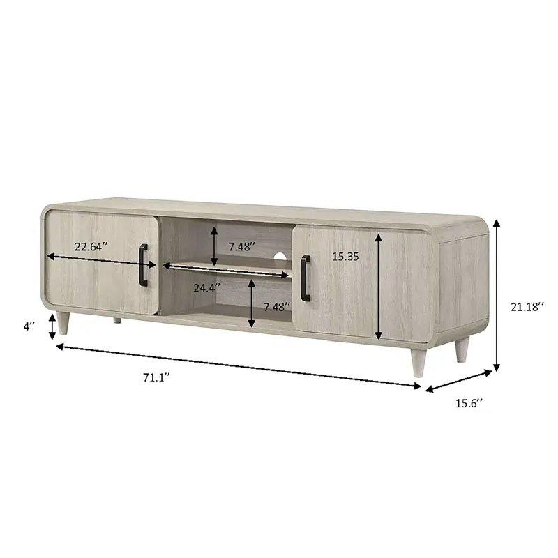 Nyomi TV Stand - White