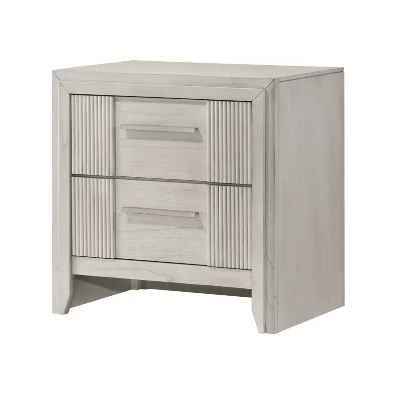 Carlton Night Stand White Mist