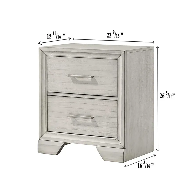Jaymes Night Stand White Mist