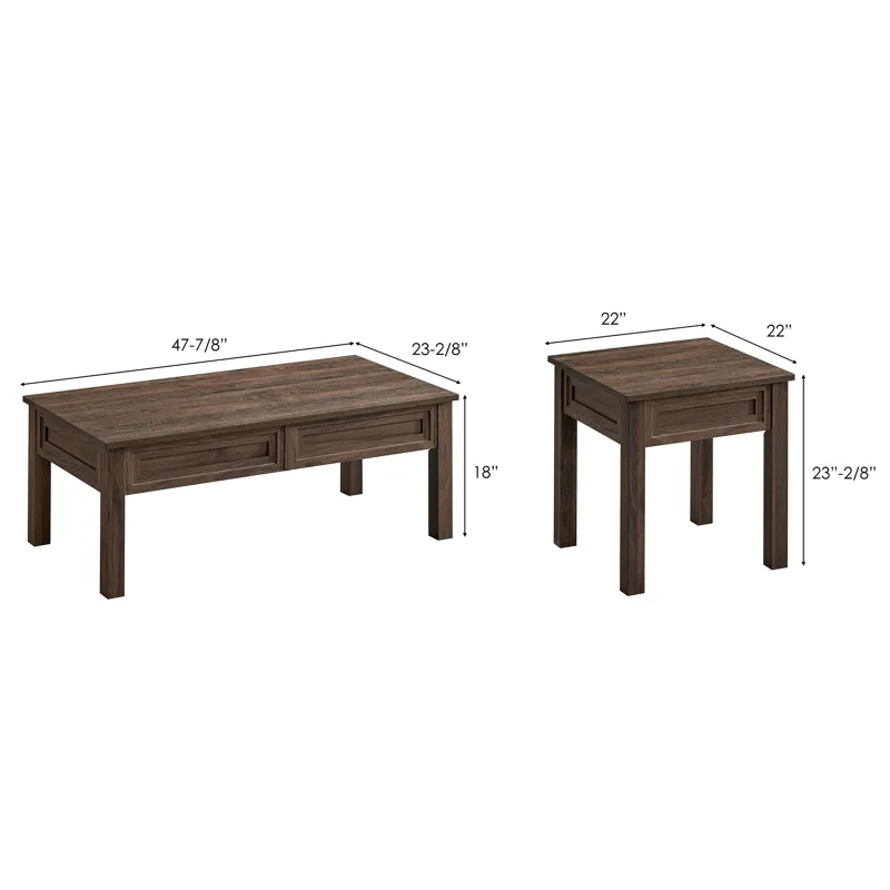 Lorraine 3-pk Cocktail Set Brown