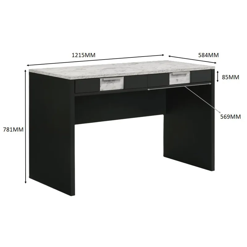 Rangley Writing Desk -black