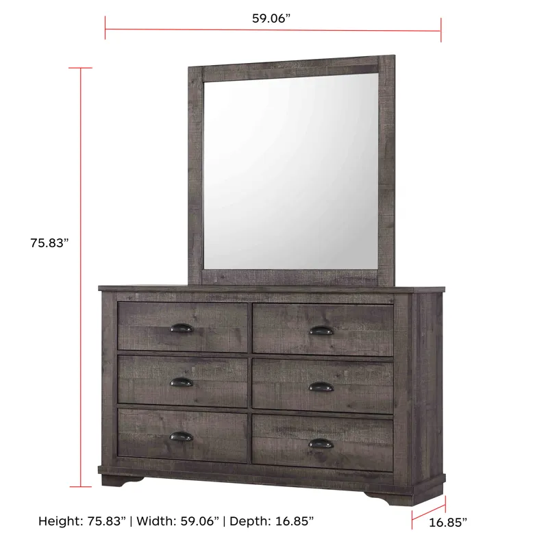 Coralee Dresser Grey