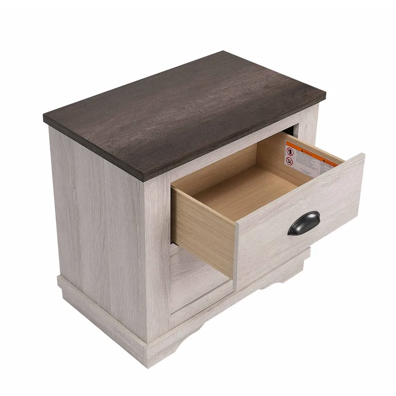 Coralee Night Stand Chalk/grey