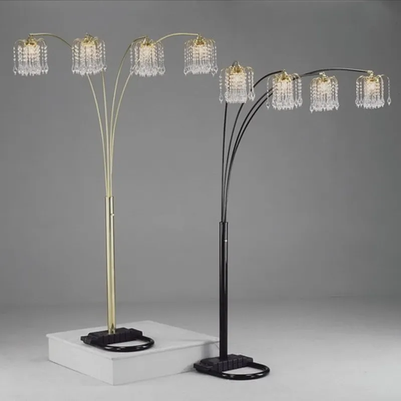 Rain Drop Arc Lamp 91"h Pewter