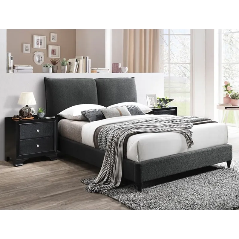 Jenn King Boucle Headboard/Footboard - Charcoal