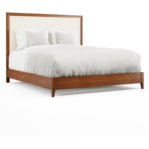 Fabric King Bed With Low Footboard