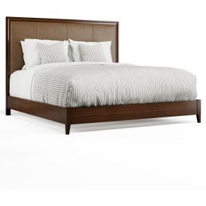 Leather King Bed With Low Footboard