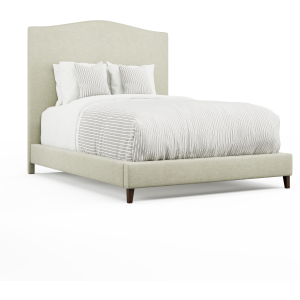 Fabric Queen Bed With Low Footboard