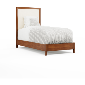 Fabric Twin Xl Bed With Low Footboard