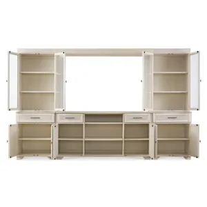 2 Drawer, 2 Door, 4 Adjustable Shelf Base(Wood Top)