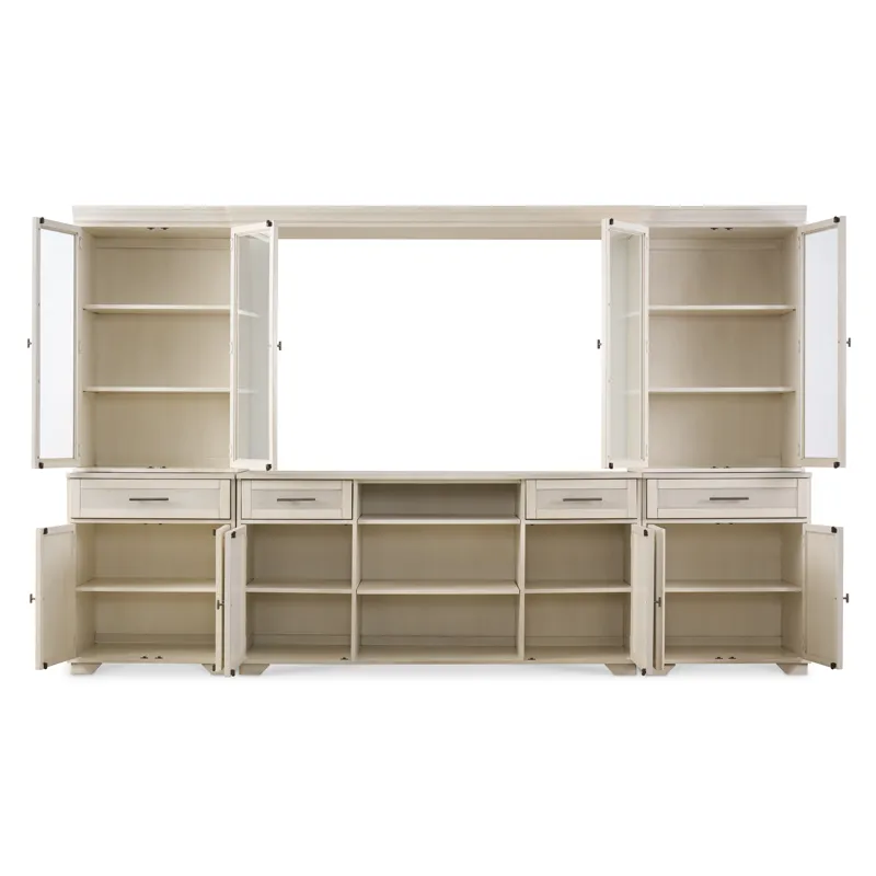 2 Drawer, 2 Door, 4 Adjustable Shelf Base(Wood Top)