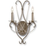 Crystal Lights Wall Sconce, Silver