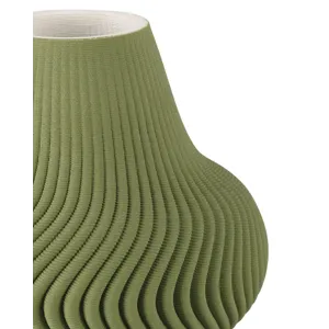 Green Plisse Large Vase