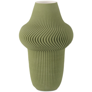 Green Plisse Large Vase