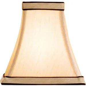 Cream Silk Square Shade/Black Trim