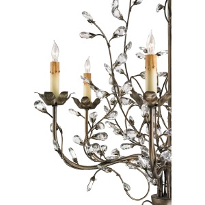 Crystal Bud Chandelier, Medium