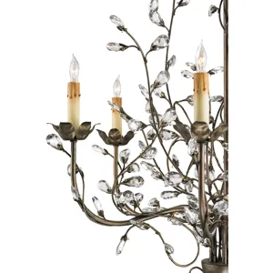 Crystal Bud Chandelier, Medium