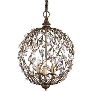 Crystal Bud Sphere Chandelier