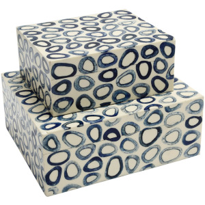 Ovoid Blue Box Set of 2