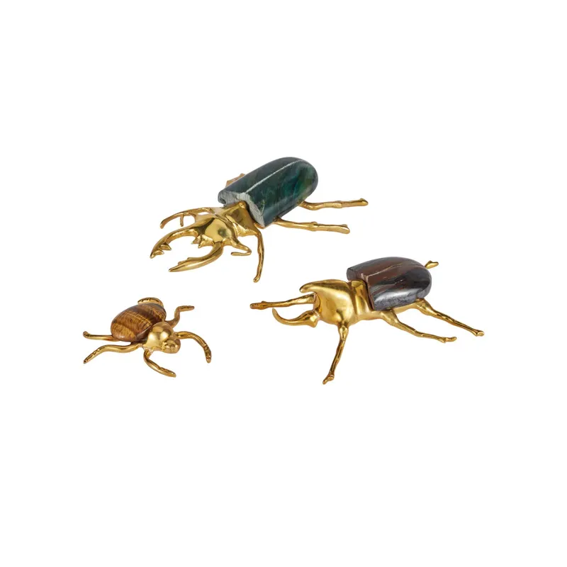 Brass Beetle Colony Set of 3