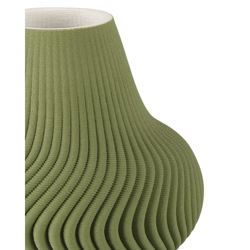 Green Plisse Large Vase