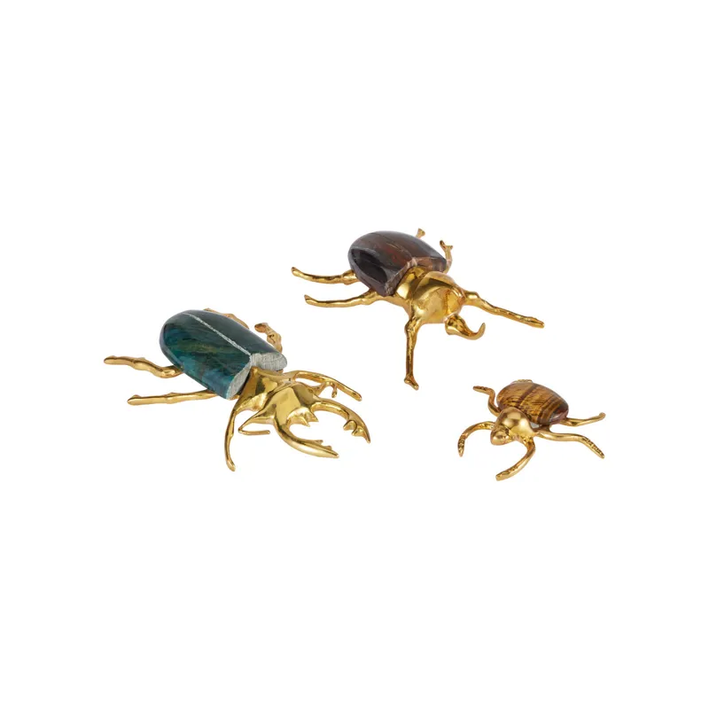 Brass Beetle Colony Set of 3