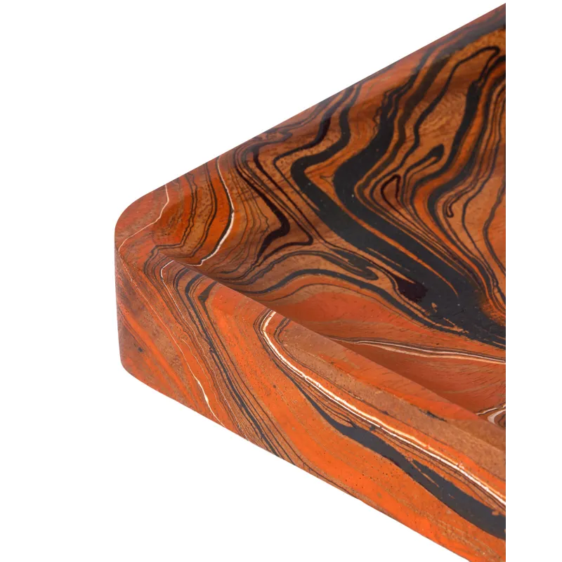 Divine Orange Tray Set of 2