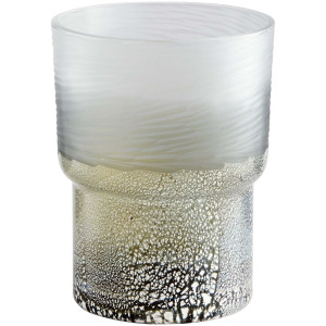 Canyonland Vase Clear And Gilded Silver &ndash; Squat