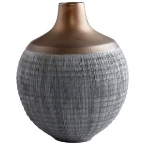 Osiris Vase | Charcoal Grey And Bronze &ndash; Large