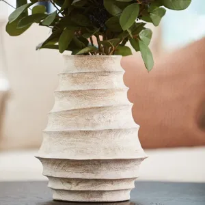 Giorgio Vase Whitewashed &ndash; Small