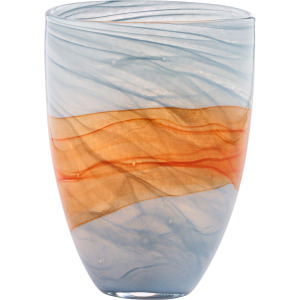 Pacaya Vase | Grey | Orange &ndash; Tall