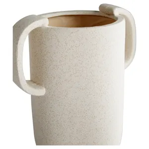 Dusty Miller Vase - White Small