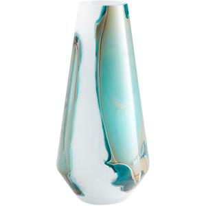 Tall Ferdinand Vase - Green And White