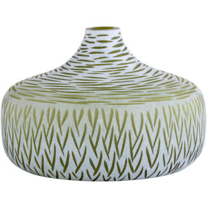 Signo Vase | Green | White &ndash; Stout