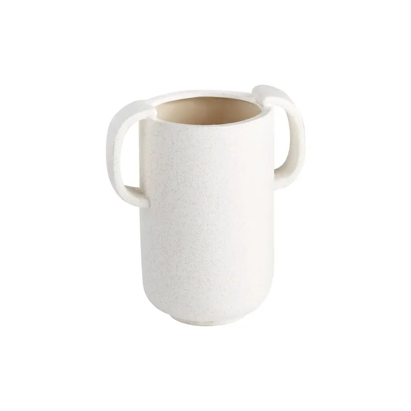 Dusty Miller Vase - White Small