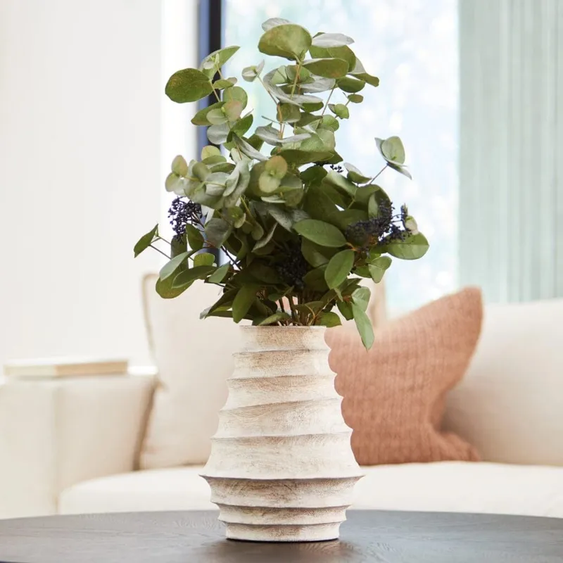 Giorgio Vase Whitewashed &ndash; Small