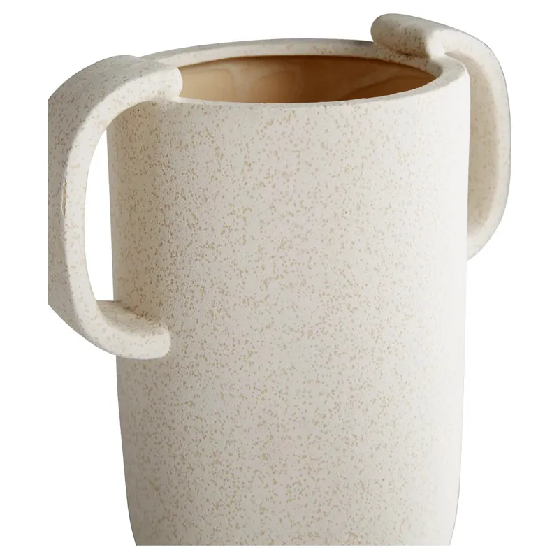 Dusty Miller Vase - White Small